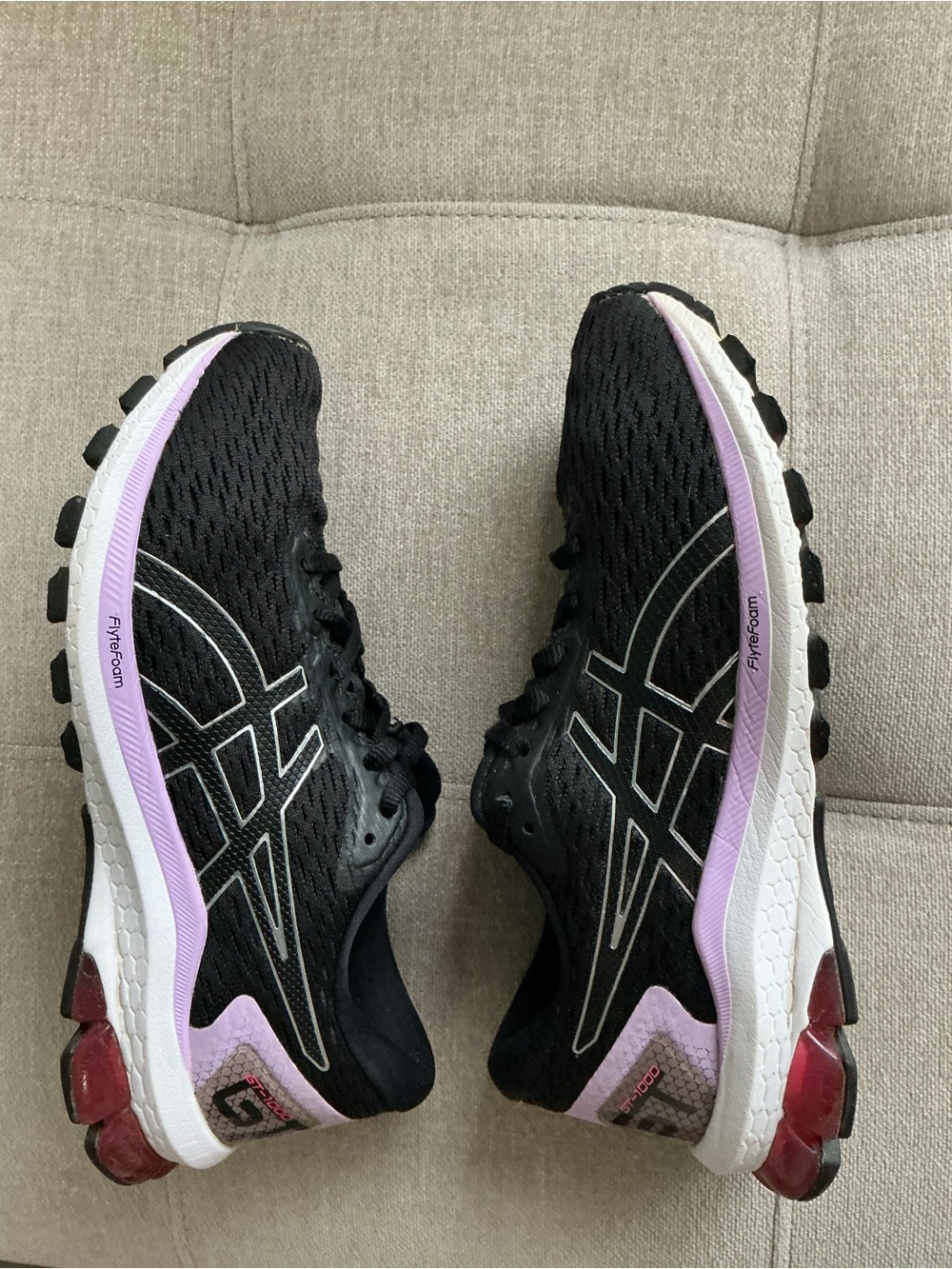 ASICS GT-1000 9 Women’s Size 7 Black Purple Running Shoes 1012A651 Athletic - Picture 13 of 16